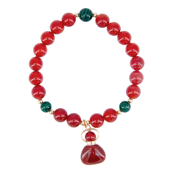 Cornelian Essential Oil Bottle Charm Bracelet | Fire Element Necklace corresponds Sweet Orange Oil