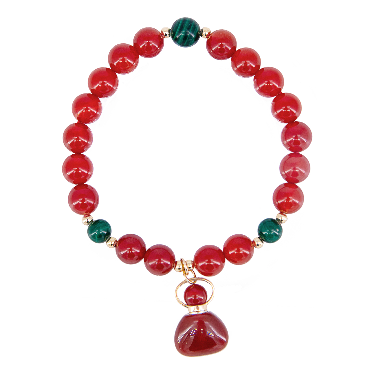 Cornelian Essential Oil Bottle Charm Bracelet | Fire Element Necklace corresponds Sweet Orange Oil