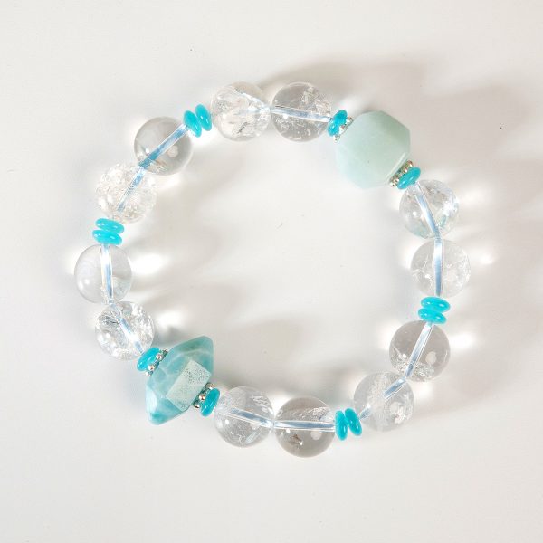 Cosmic Energy Bracelet | Align Your Five Element | Harness the resonant frequency of meteorite to connect with the universe's vital energy. This bracelet harmonizes your body's energy field by uniting the five elements within natural crystals